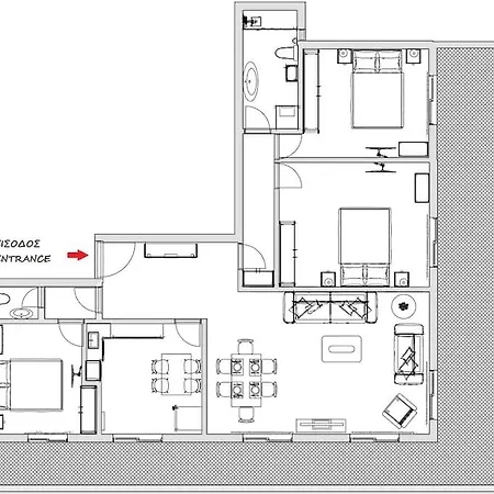 Apartment Spacious Flat Ideal For Families Athens